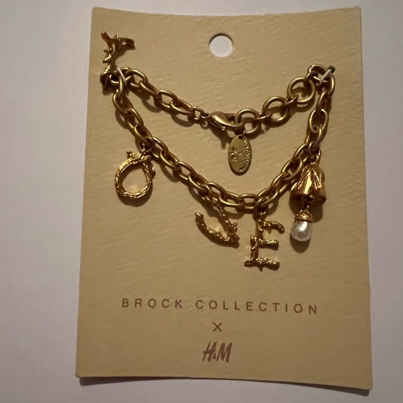 1x NWT Brock Collection x H&M Multiple Pendants Bracelet - Picture 4 of 6